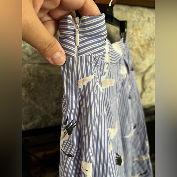 Blue striped egret skirt - Picture 4 of 4